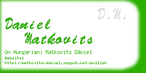 daniel matkovits business card